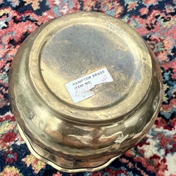 Vintage Gold Hammered Accent Vase - Picture 3 of 4